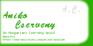 aniko cserveny business card