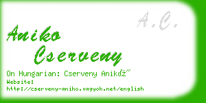 aniko cserveny business card
